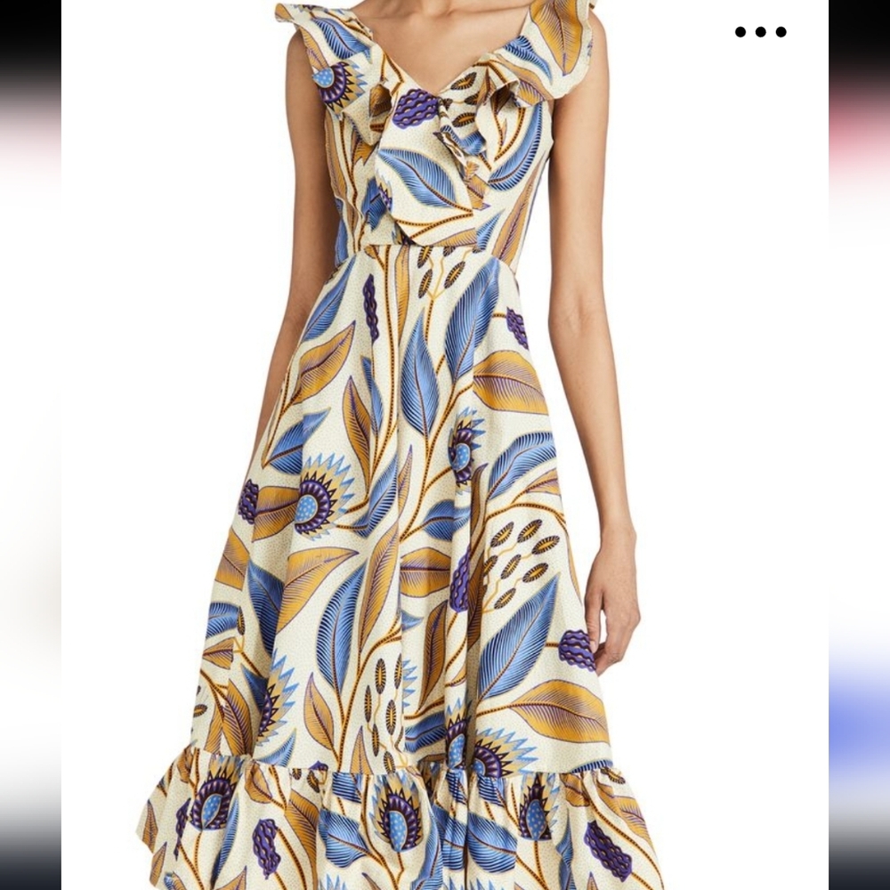 Sika Bold Pattern Leaf Dress